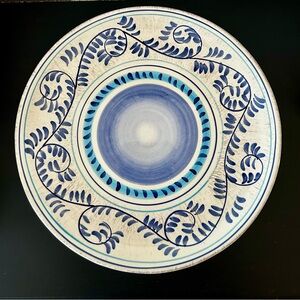 Blue and White Decorative Cake Plate